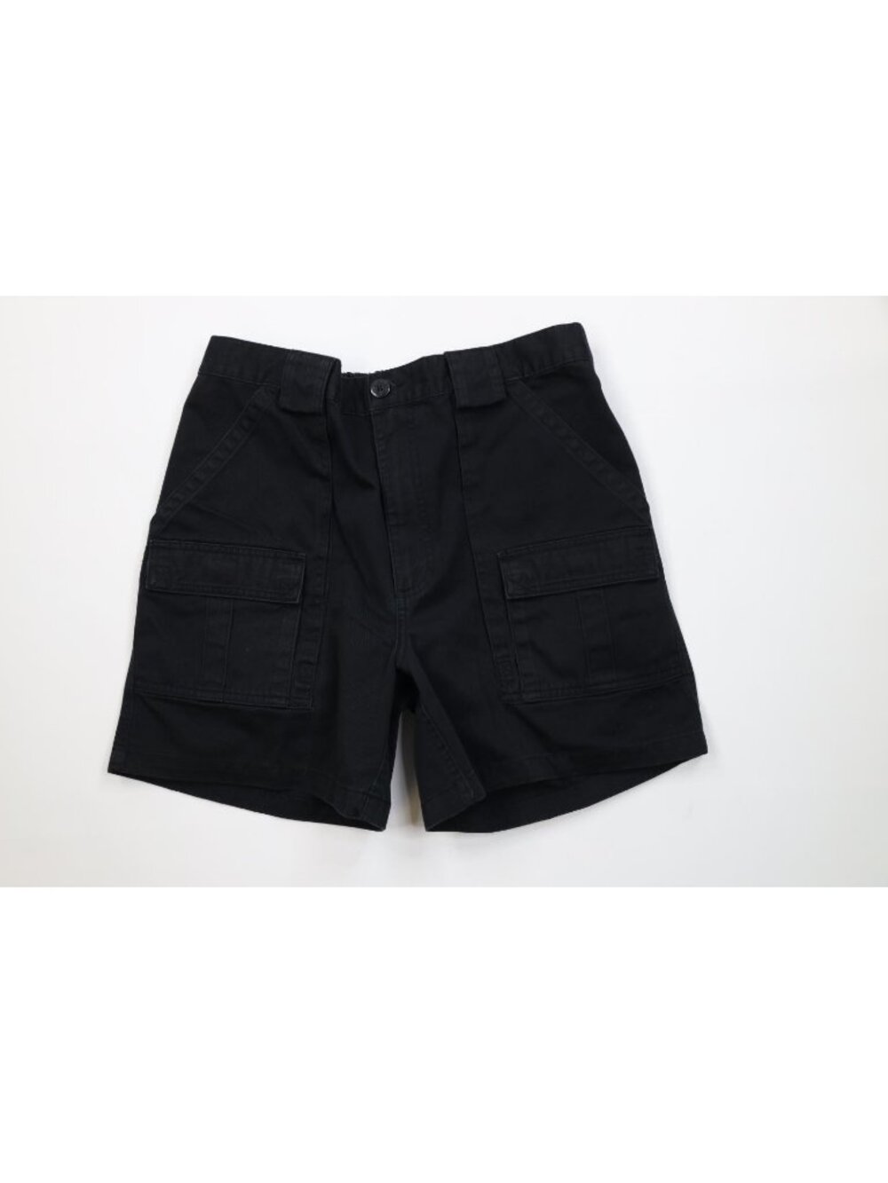 Vintage 90s Streetwear Mens 36 Faded Above Knee Trekking Cargo Shorts Black